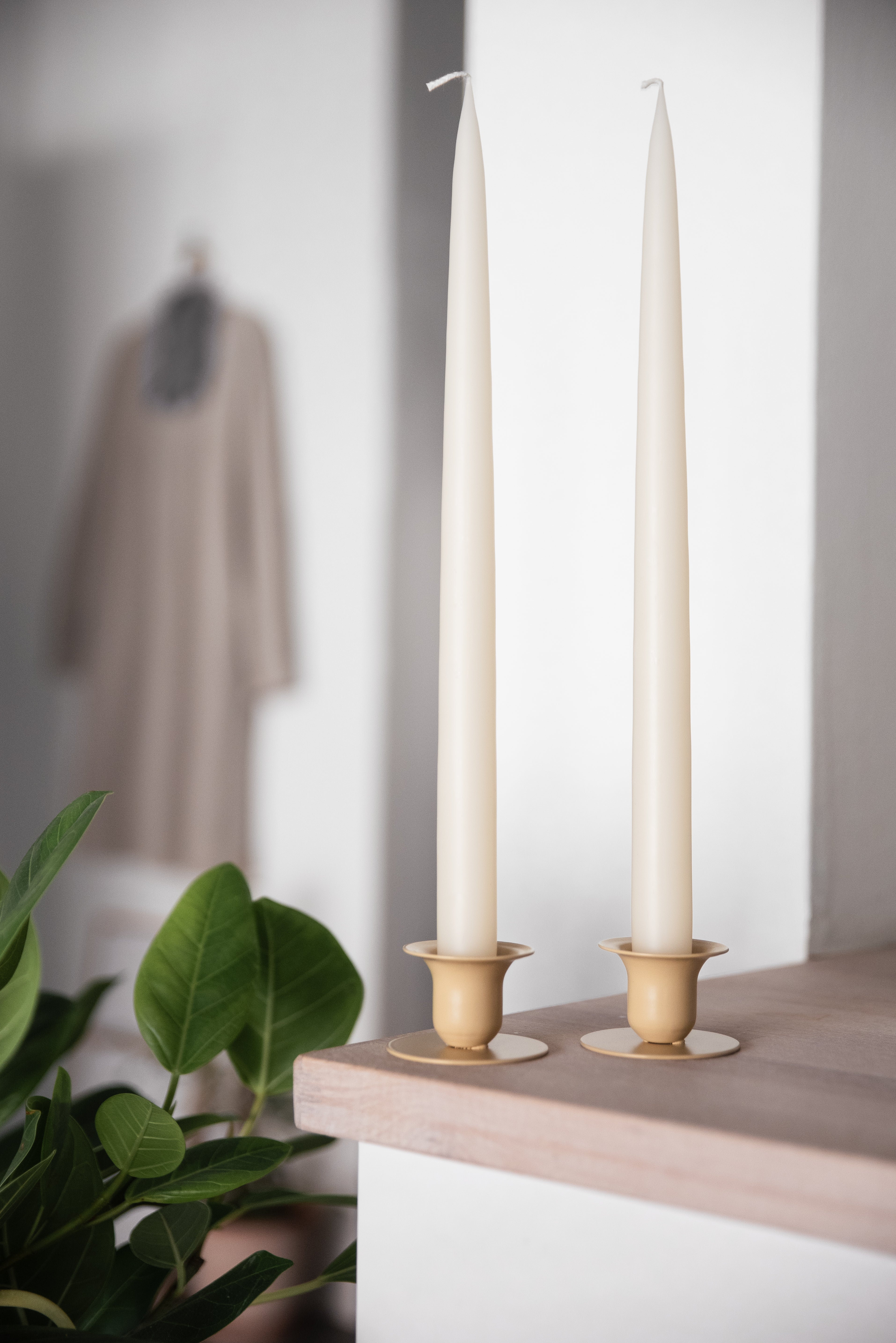 Dyppede stagelys, Elfenben - 4 stk.